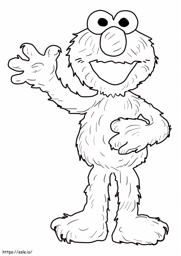 Elmo Loves You coloring page