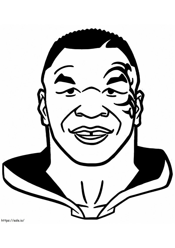 Afdrukbare Mike Tyson kleurplaat