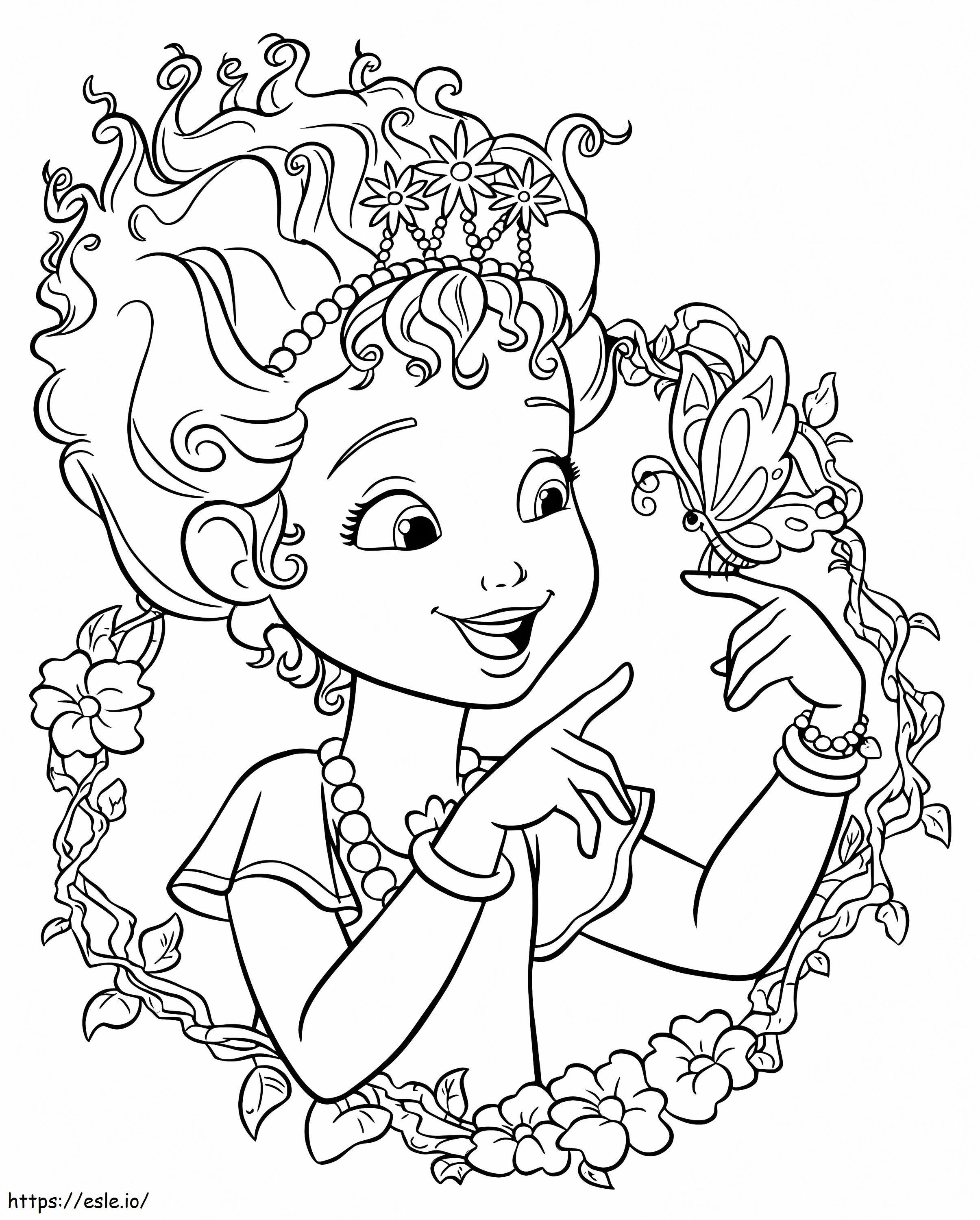 Butterfly And Fantasy Nancy coloring page