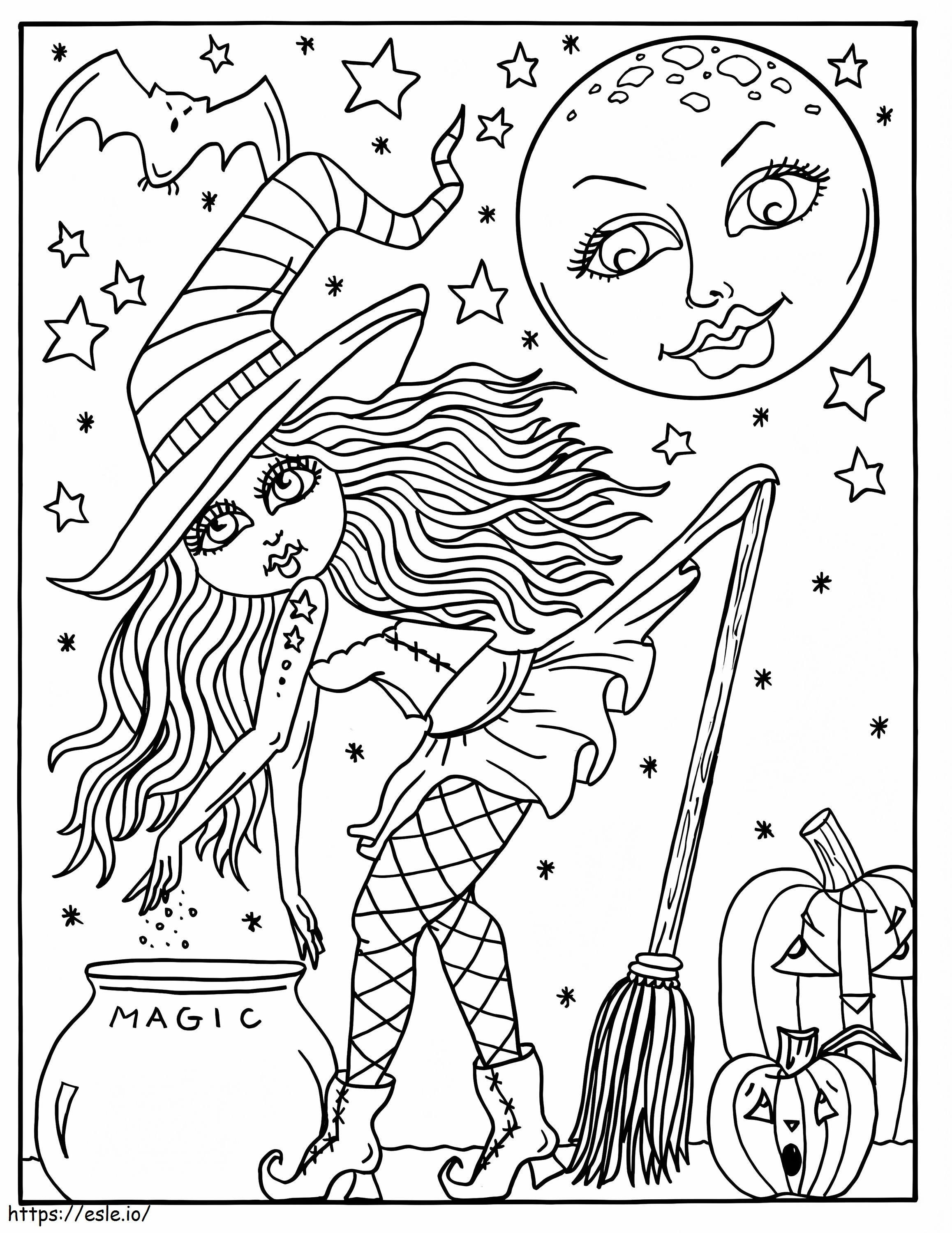 Hocus Pocus Witch coloring page