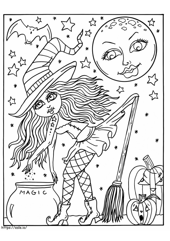 Hocus Pocus Witch coloring page
