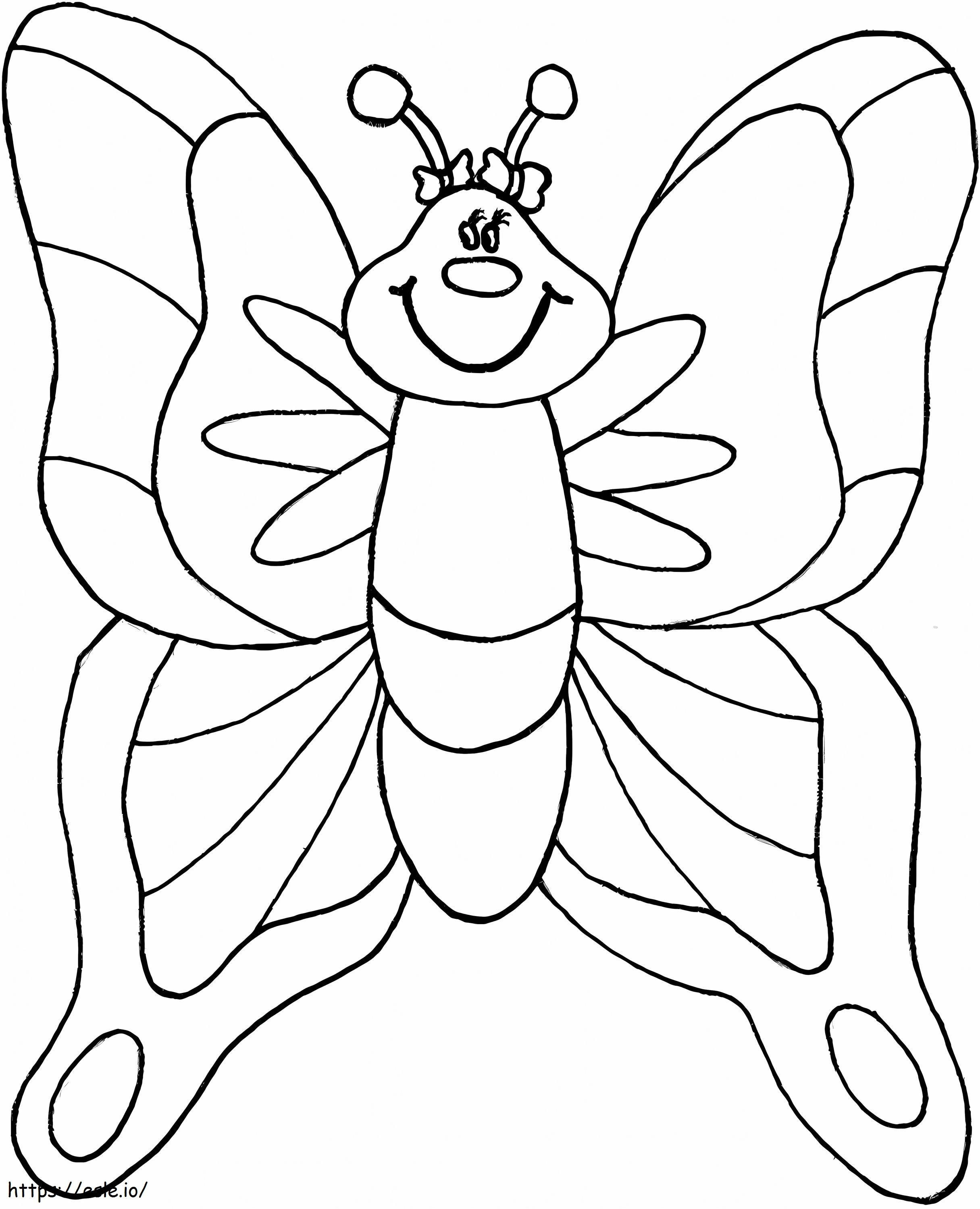  Motyl dla dzieci w wieku przedszkolnym A4 kolorowanka