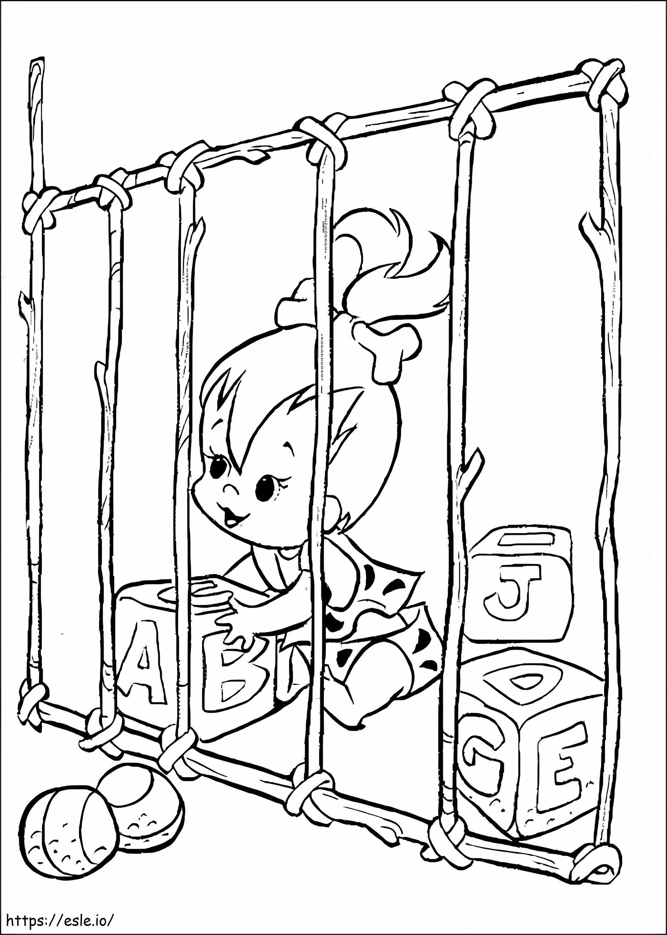 Pebbles From The Flintstones coloring page