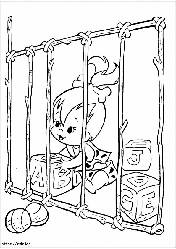Pebbles From The Flintstones coloring page
