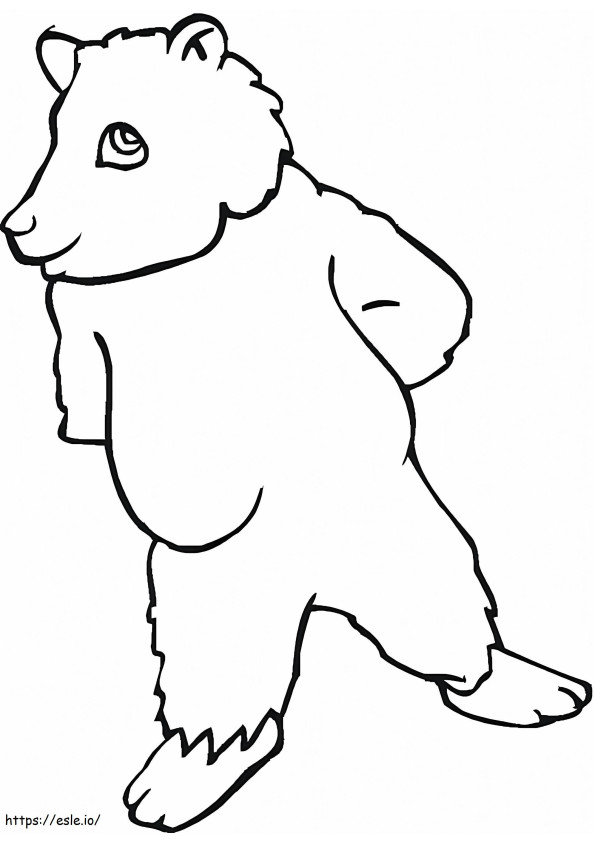 Beruang Coklat Animasi Gambar Mewarnai