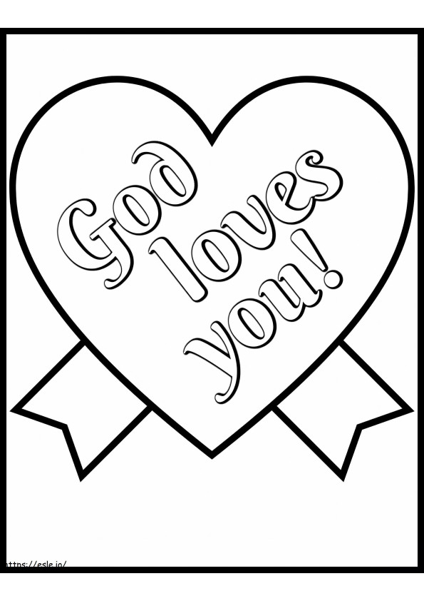 Isten szeret téged kifestő