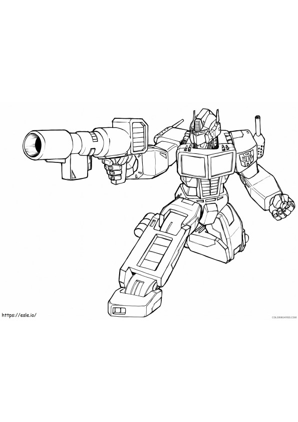 Optimus Prime Con Arms coloring page