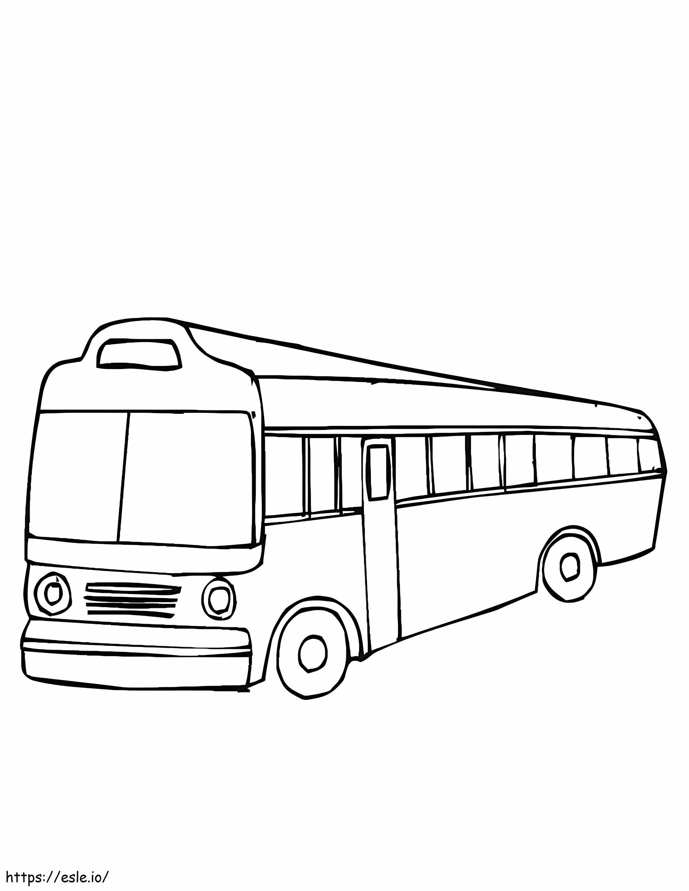 Bussi yksinkertainen värityskuva