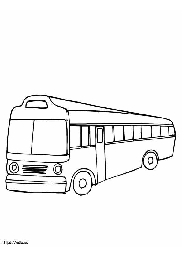 Bussi yksinkertainen värityskuva