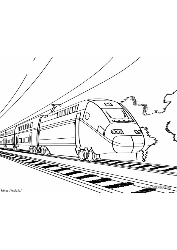 Kereta kecepatan tinggi Gambar Mewarnai
