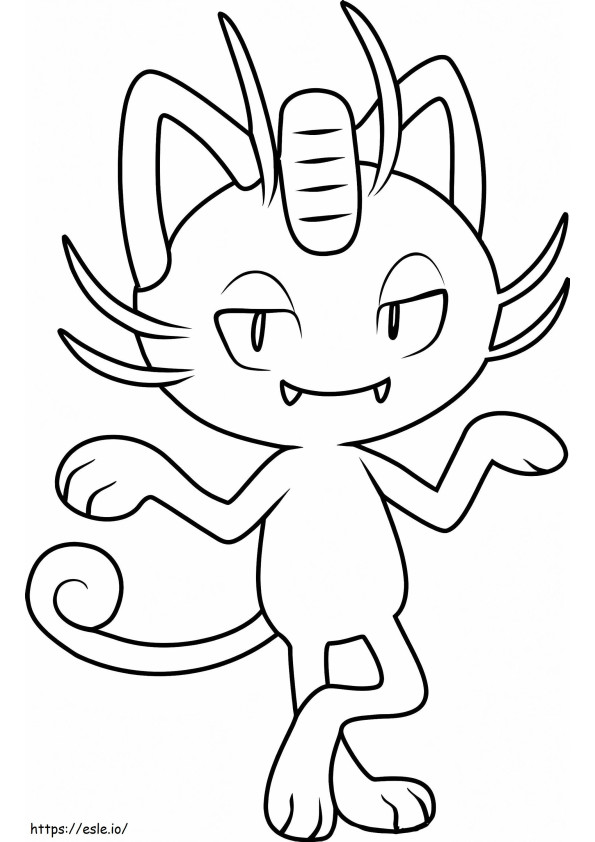 Meowth 4 coloring page