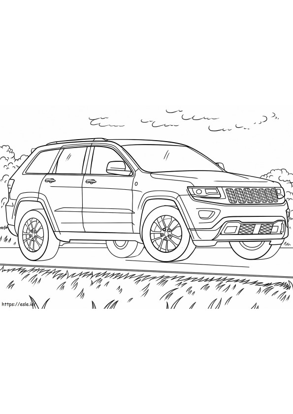 Jeep Grand Cherokee coloring page