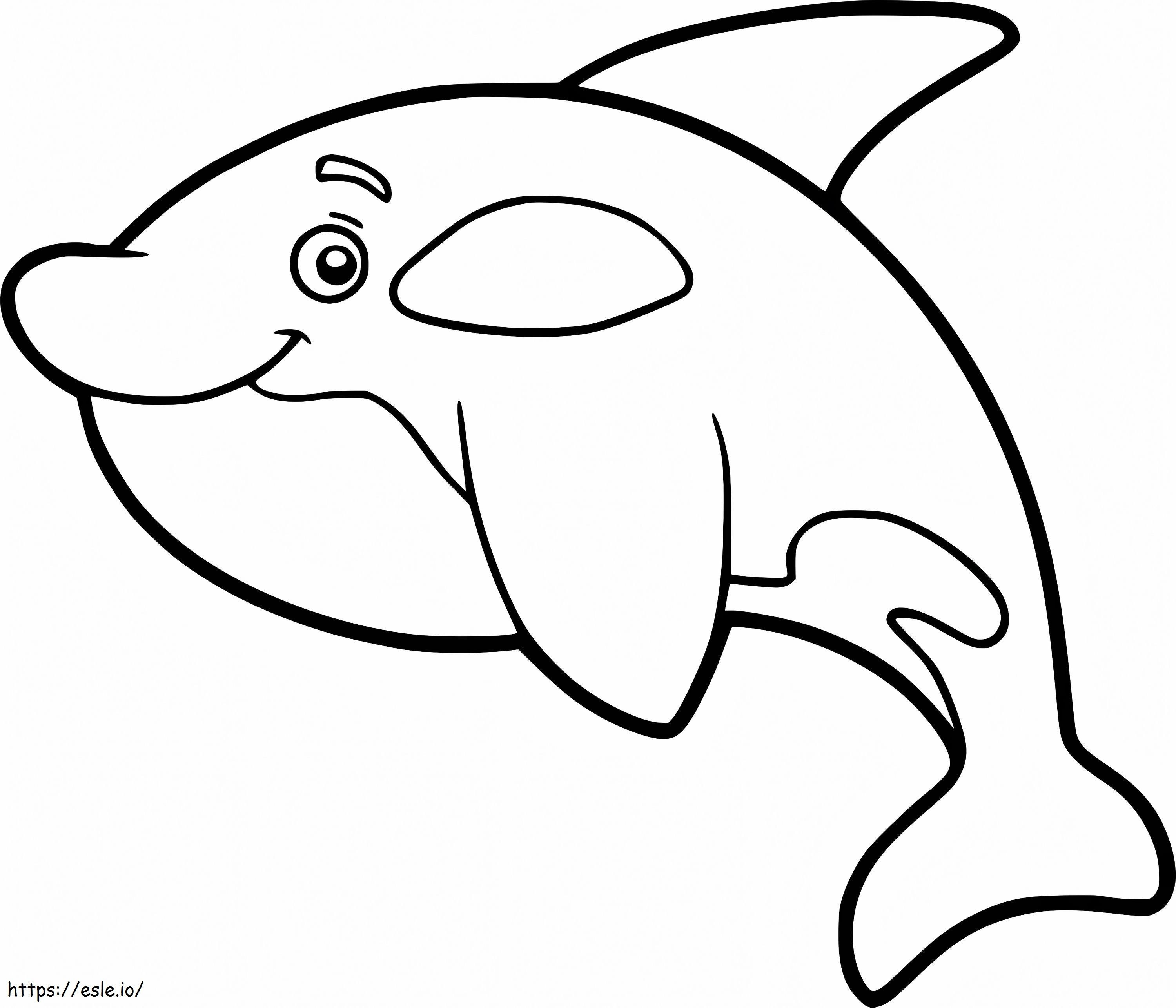 Happy Killer Whale coloring page