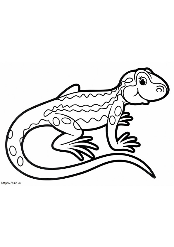 Smiling Lizard coloring page