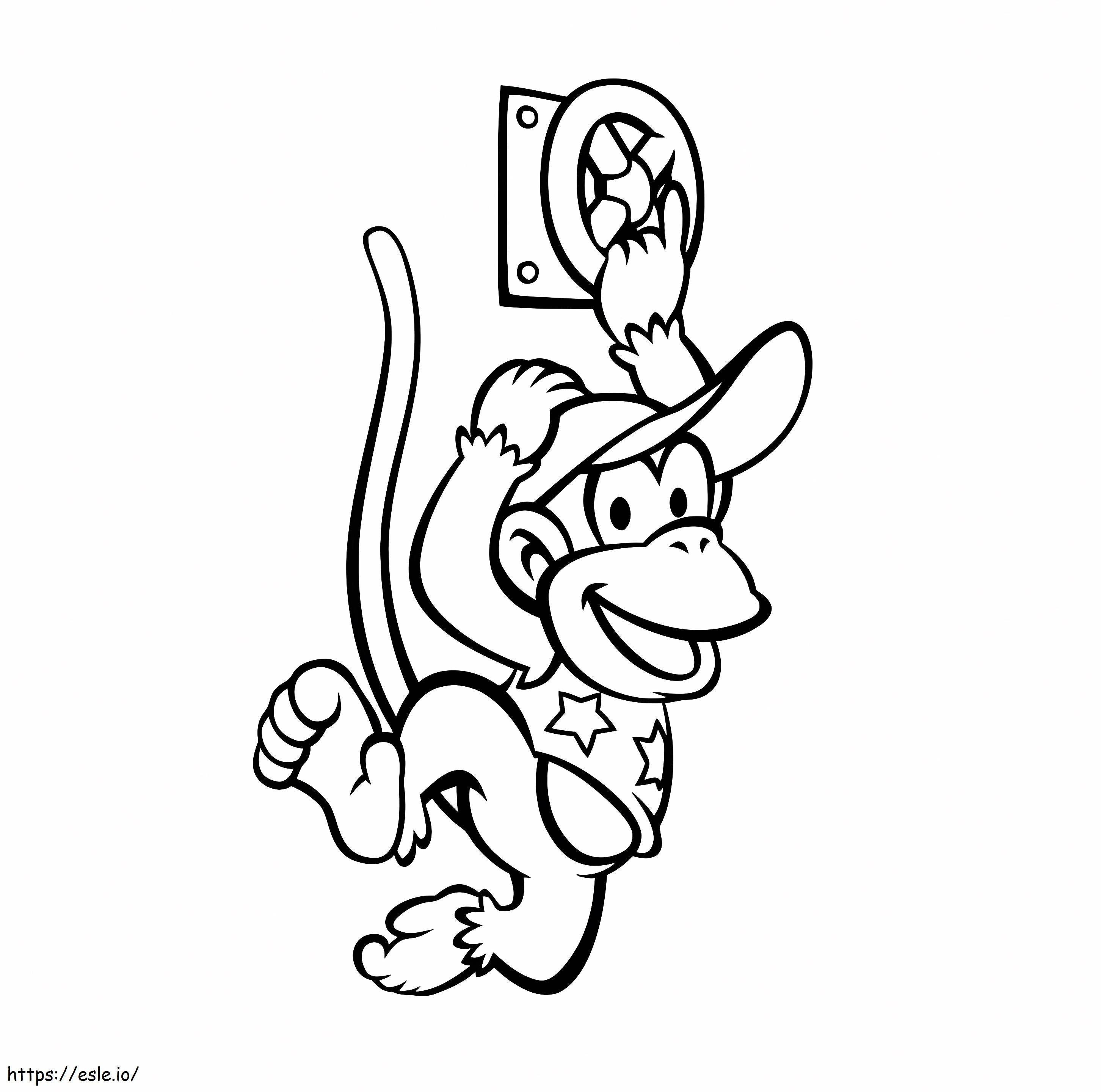 Jogo de Diddy Kong para colorir