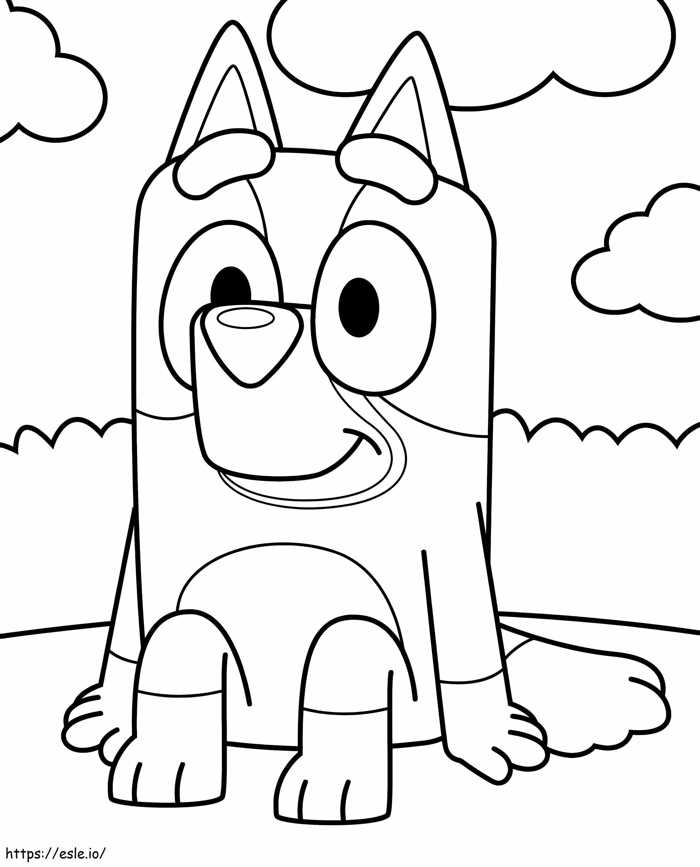 Bluey Sitting coloring page
