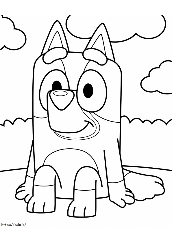 Bluey Sitting coloring page