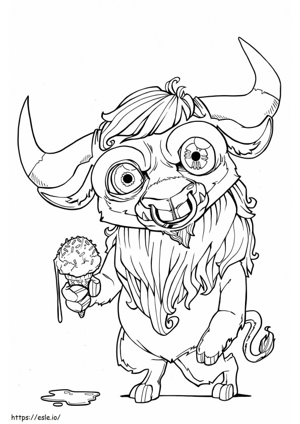 Funny Minotaur coloring page