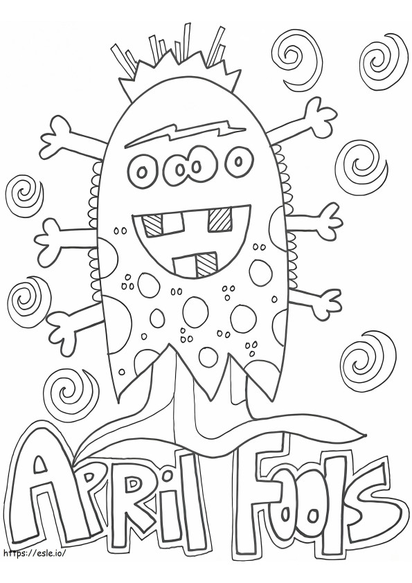 Happy April Fools Day 7 coloring page
