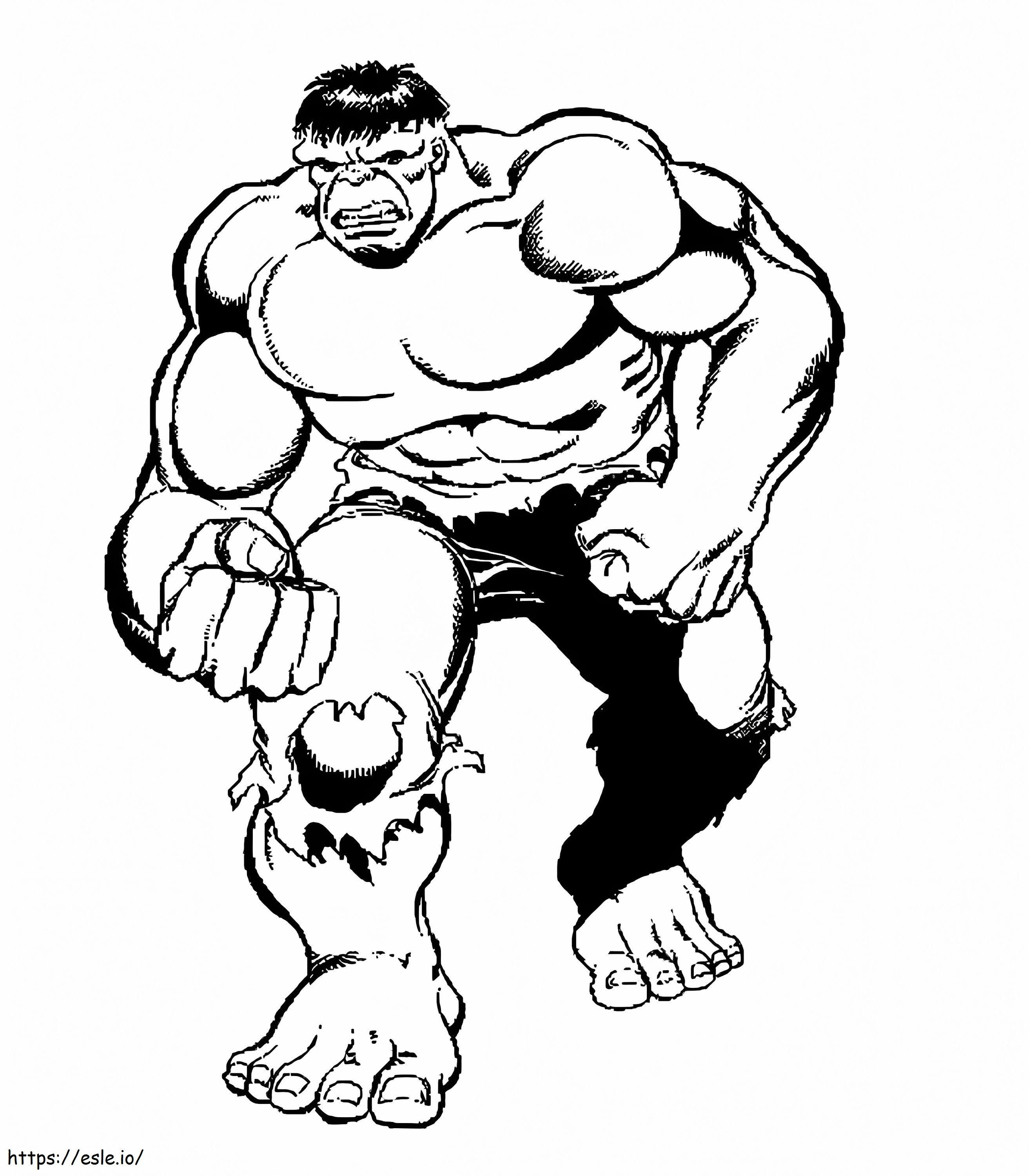 Hulk se plimbă de colorat