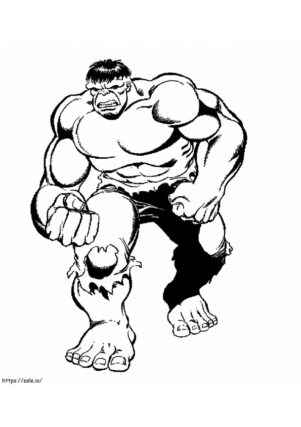 Hulk Walks coloring page