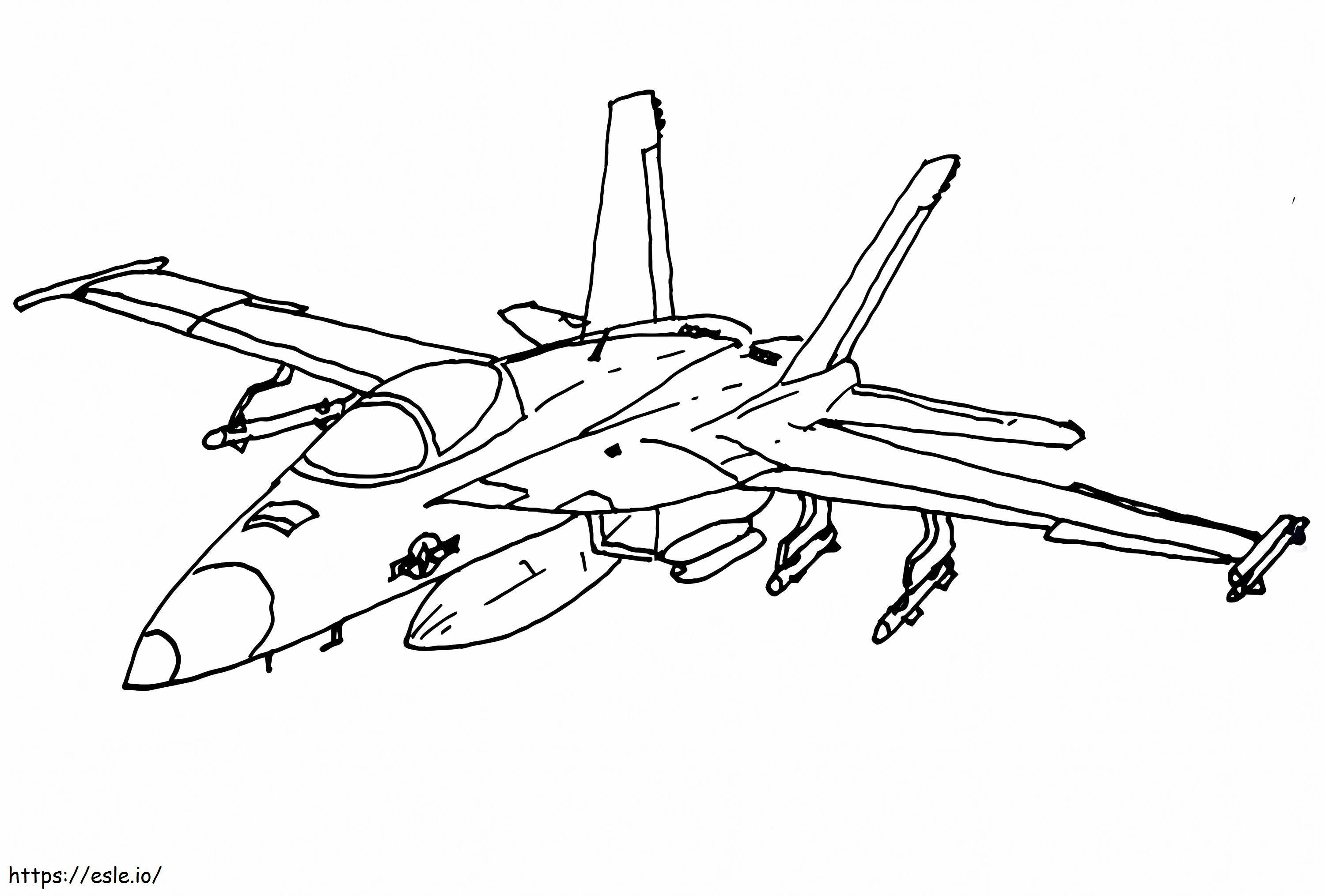 Cooler Kampfjet ausmalbilder