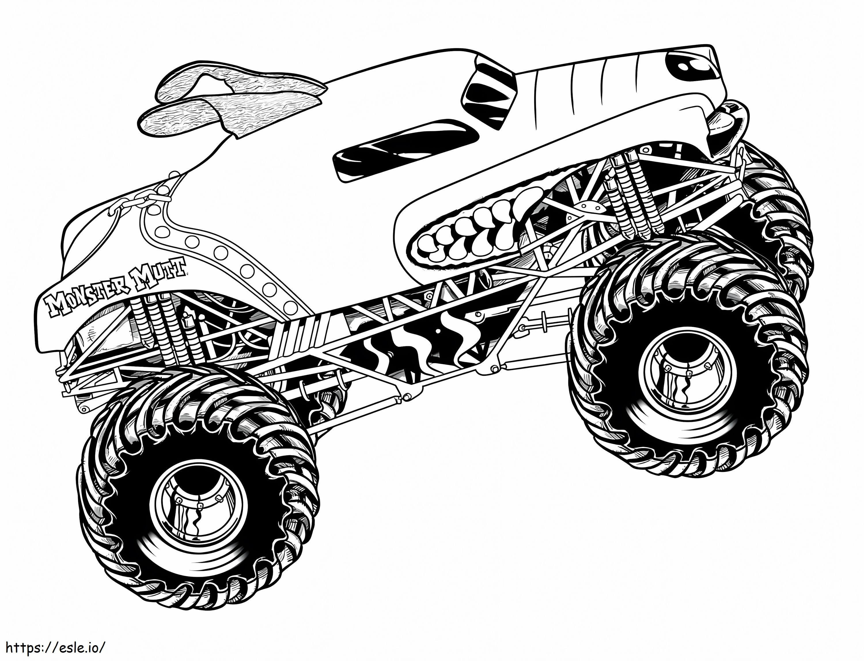 Monster Truck Monster Mutt coloring page