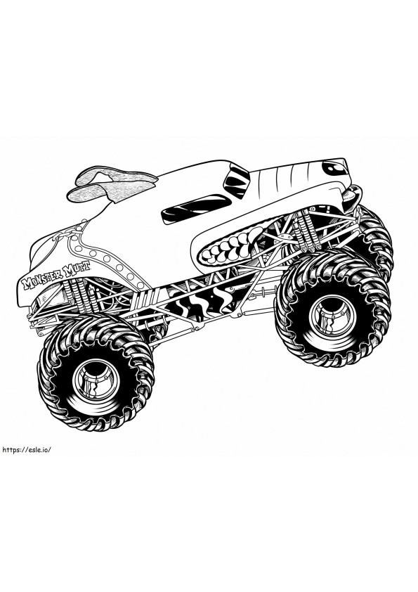 Monster Truck Monster Mutt coloring page