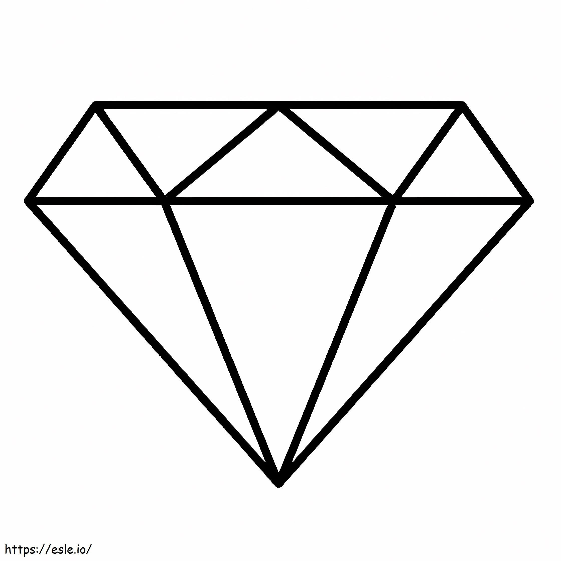 Forma de diamant de colorat