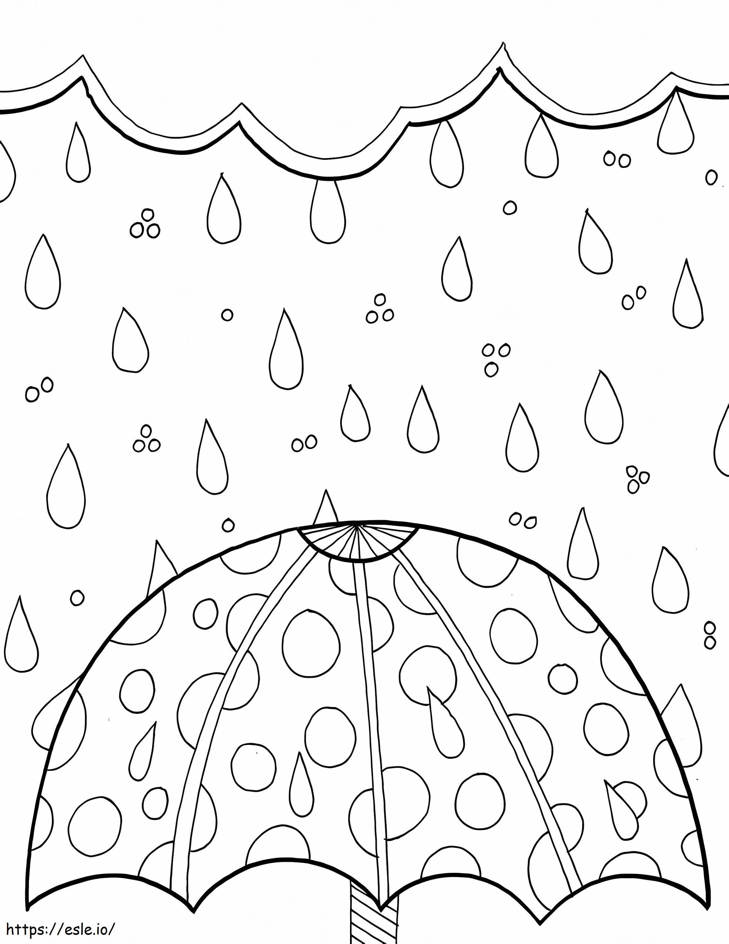 Hujan Di Musim Semi Gambar Mewarnai