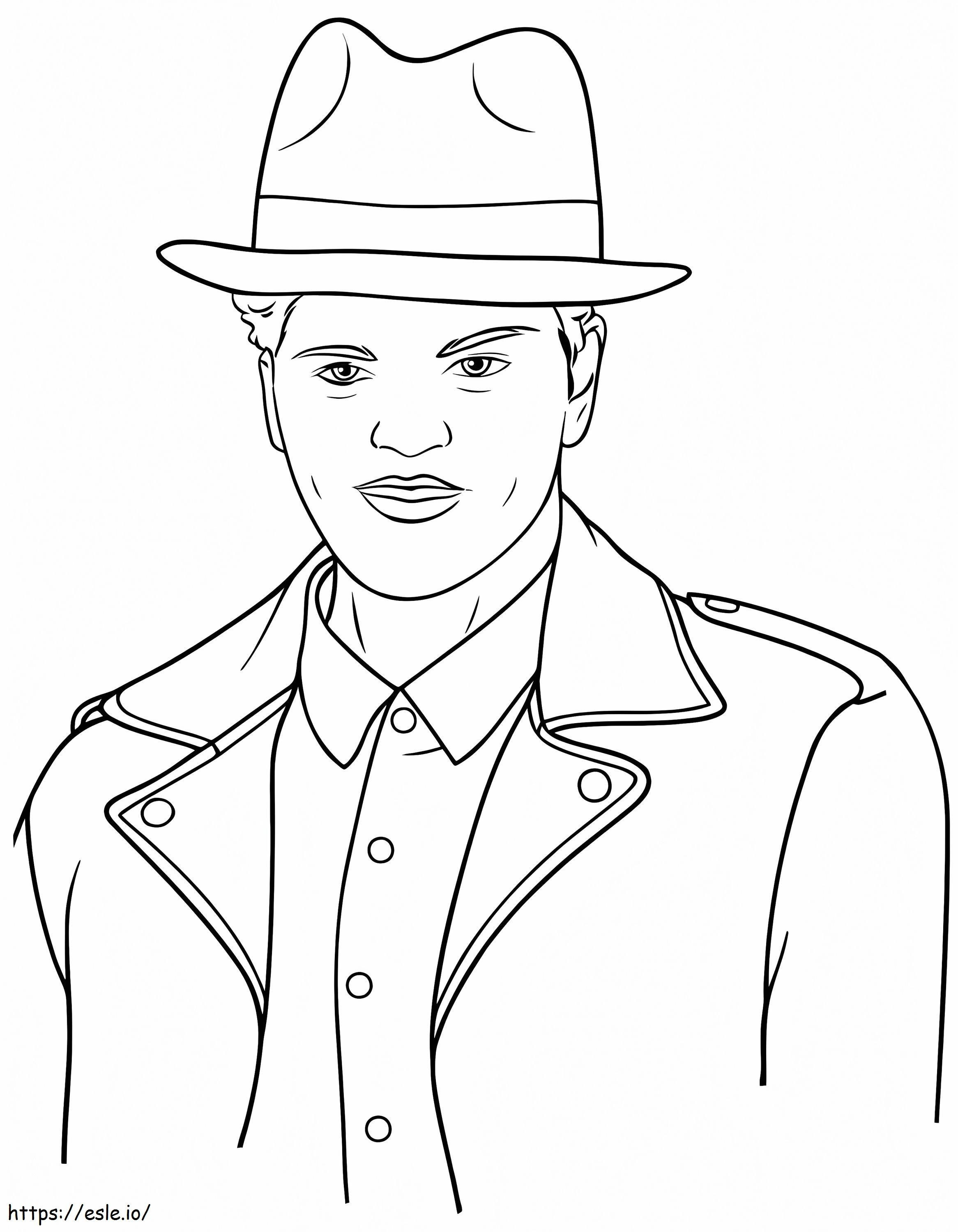 Bruno Mars 2 coloring page