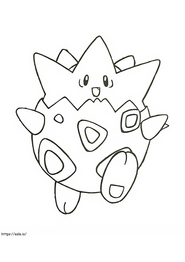 Friendly Togepi coloring page