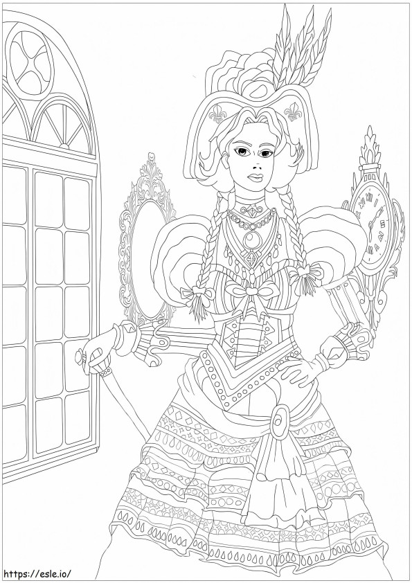 Young Aristocrat Vintage coloring page
