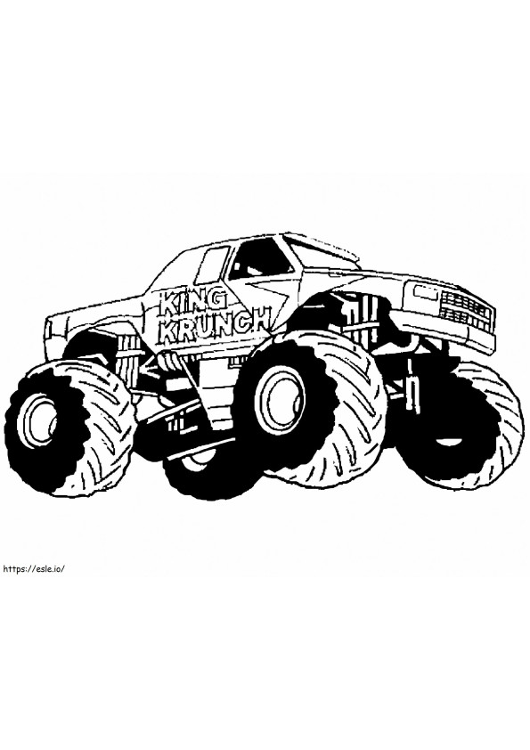 Re Krunch Monster Truck da colorare