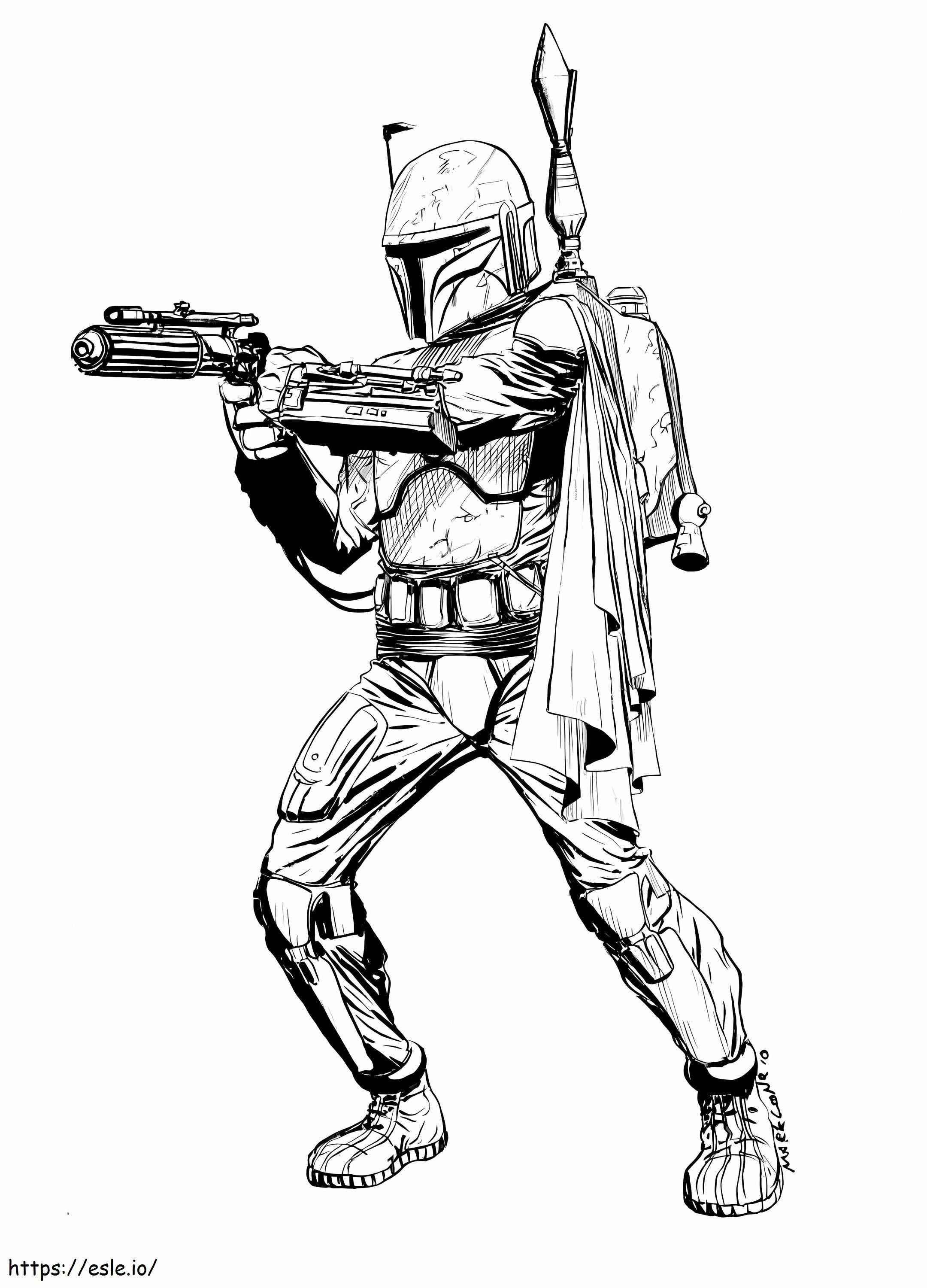 Boba Fett 1 coloring page
