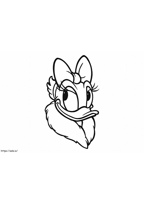 Daisy Duck Head de colorat