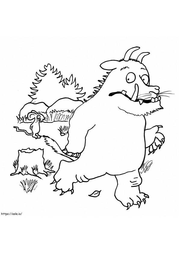 Gruffalo And Mouse coloring page