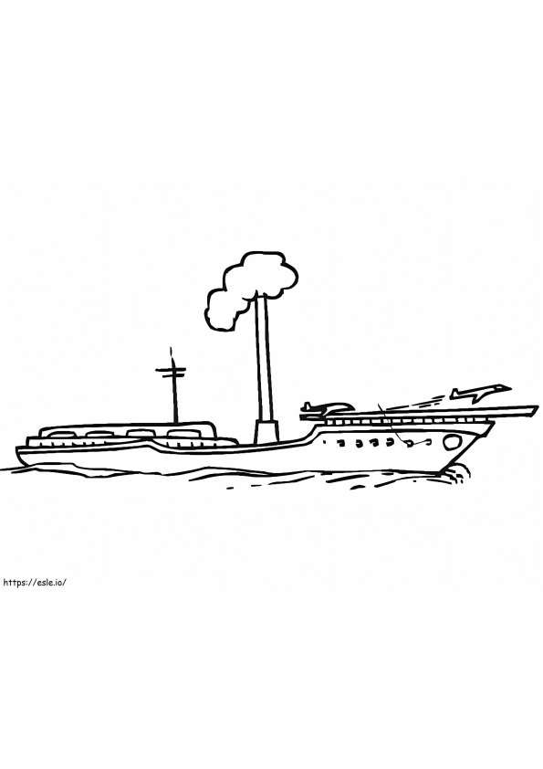 Aircraft Carrier coloring page