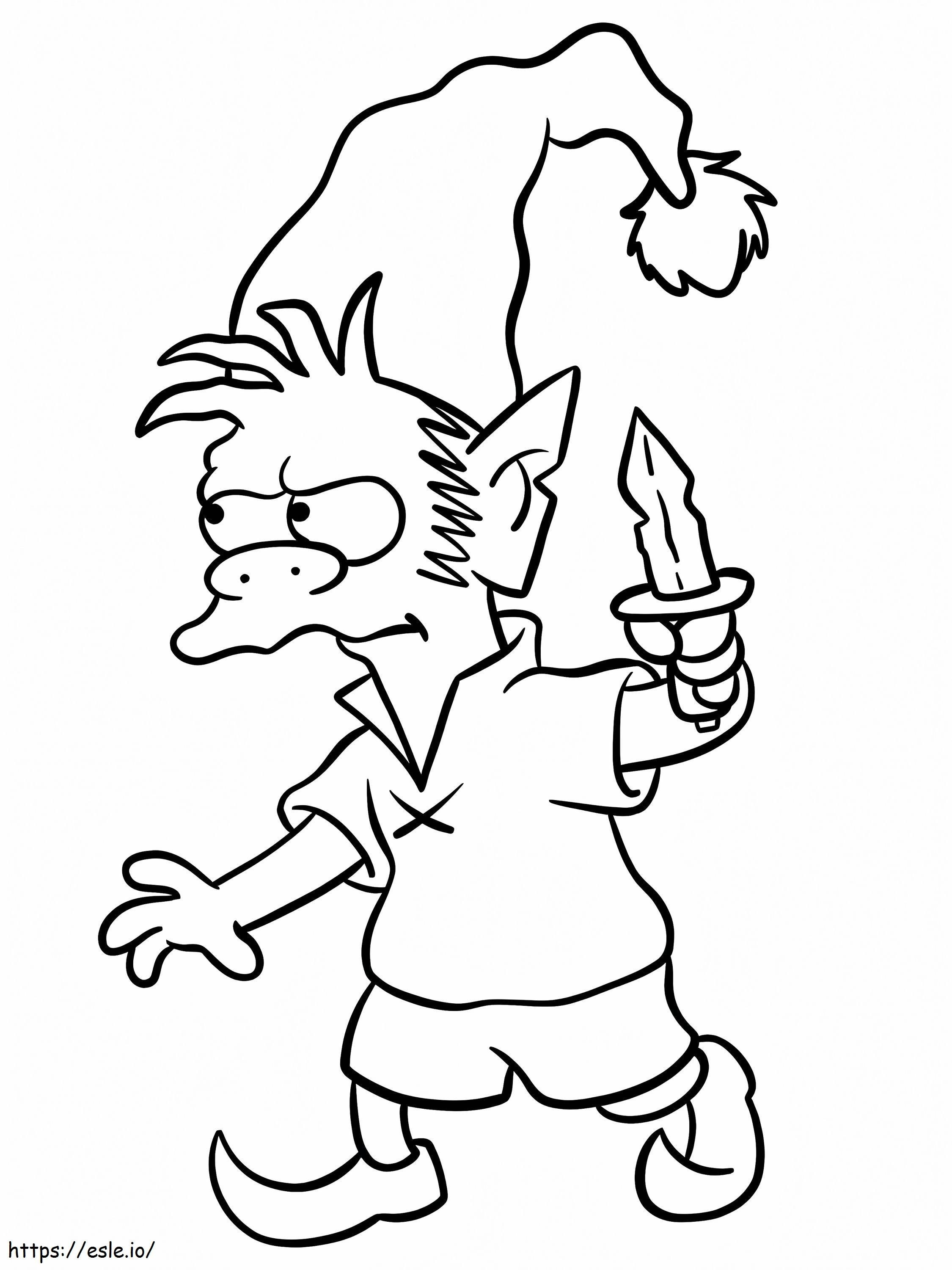Elfo From Disenchantment coloring page