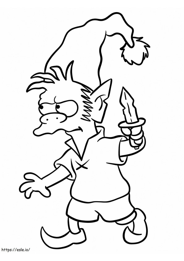 Elfo From Disenchantment coloring page
