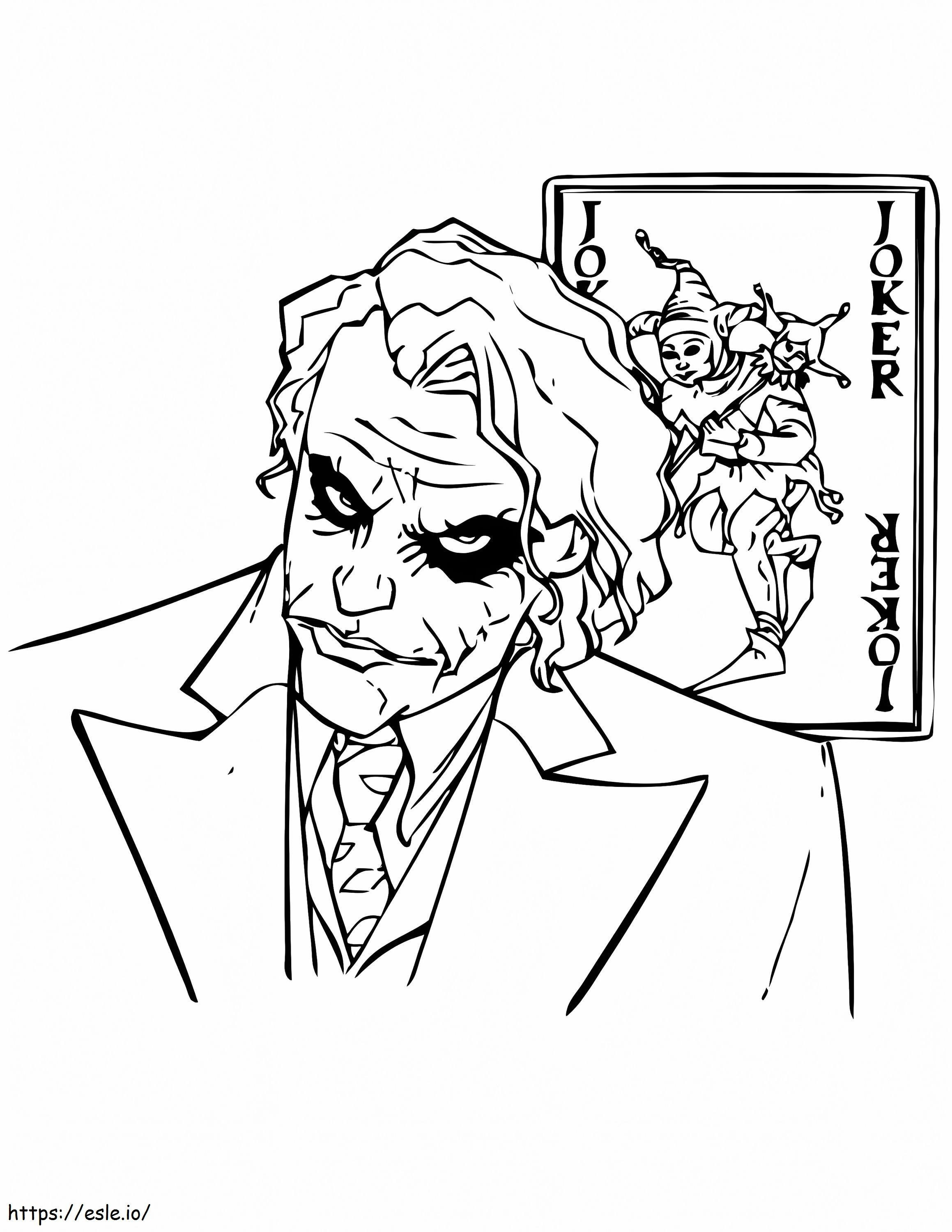 Joker I Karta Jokera kolorowanka