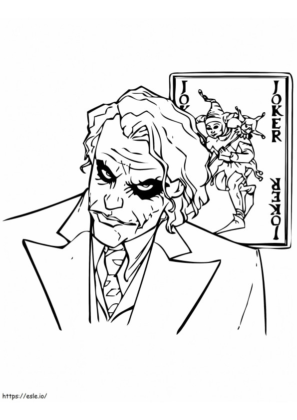 Joker e la carta Joker da colorare