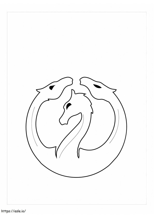 logotipo da hidra para colorir