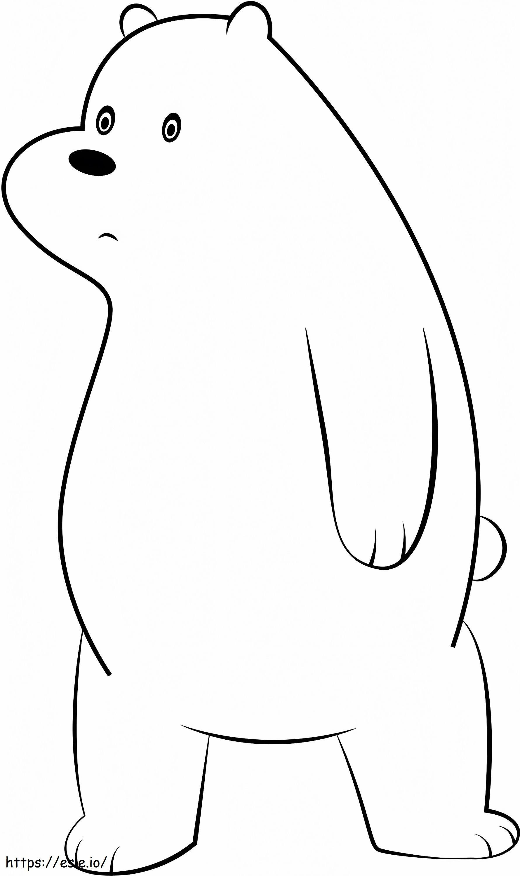 Cute Ice Bear A4 coloring page