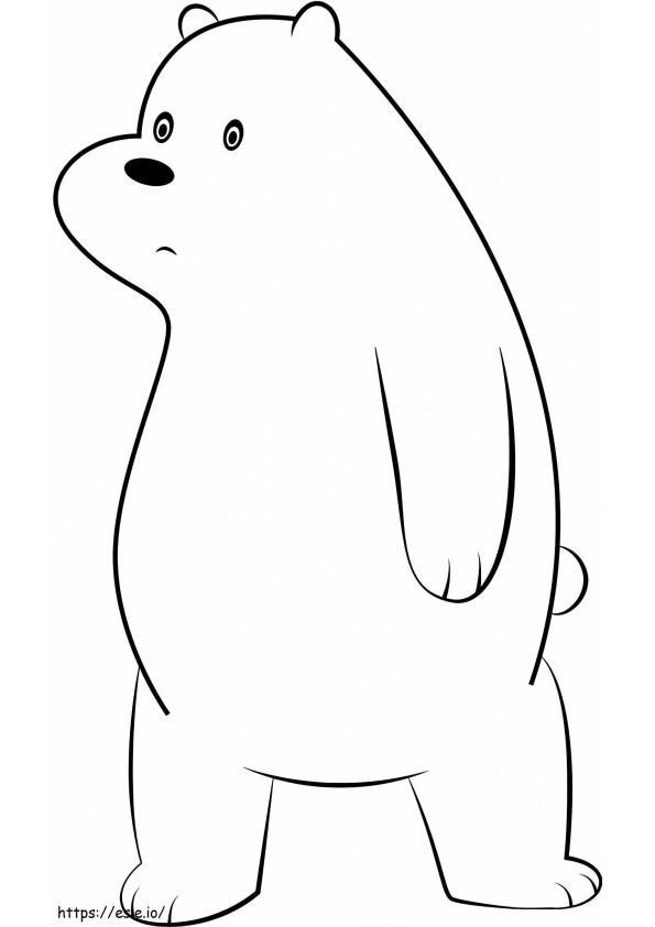  Fofo Urso de Gelo A4 para colorir