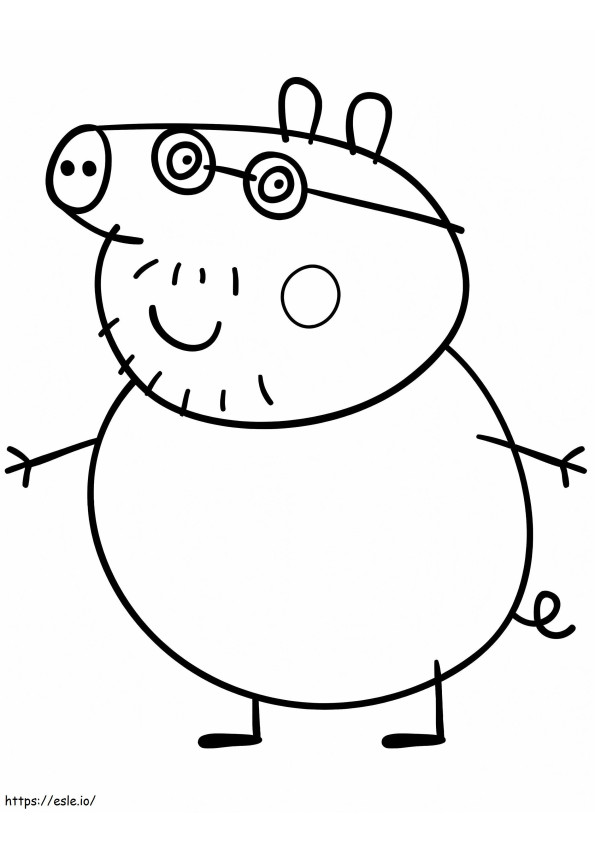 Daddy Pig coloring page