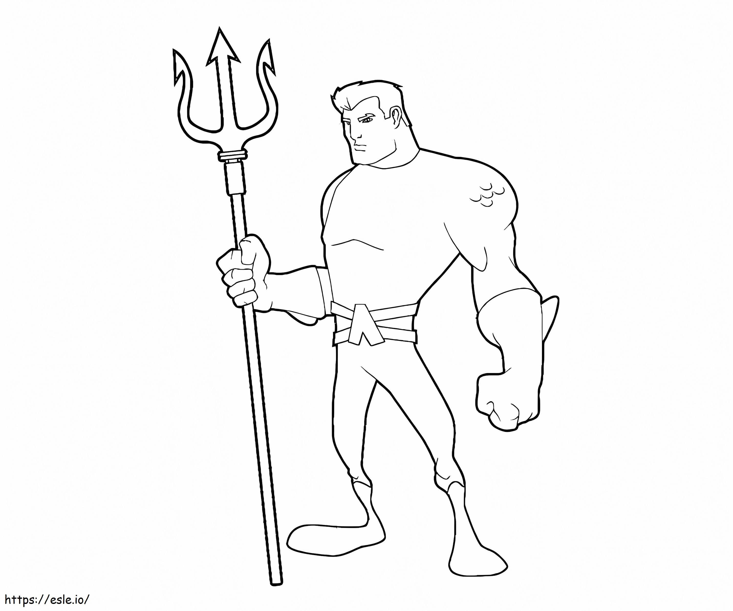 Cartoon Aquaman coloring page
