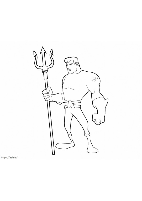 desenho animado Aquaman para colorir
