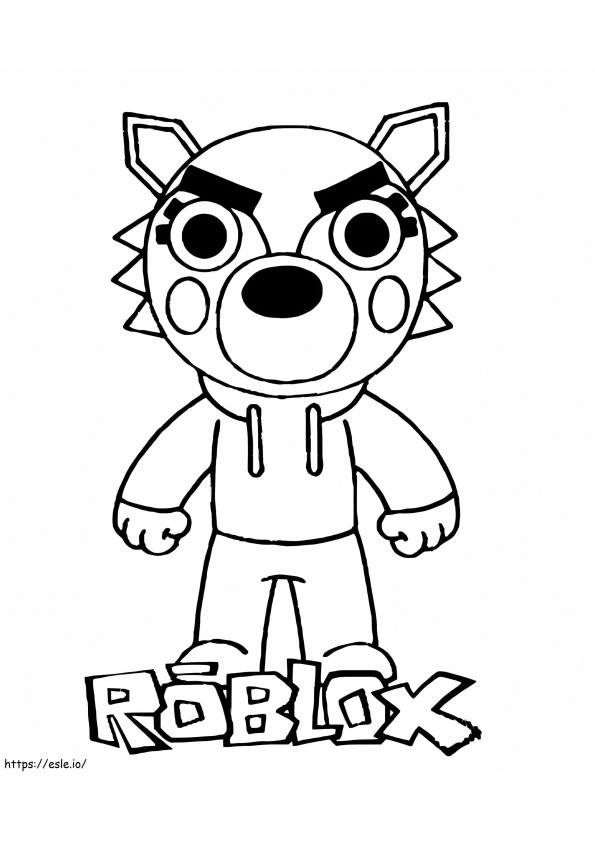 Wilgenwolf Piggy Roblox kleurplaat