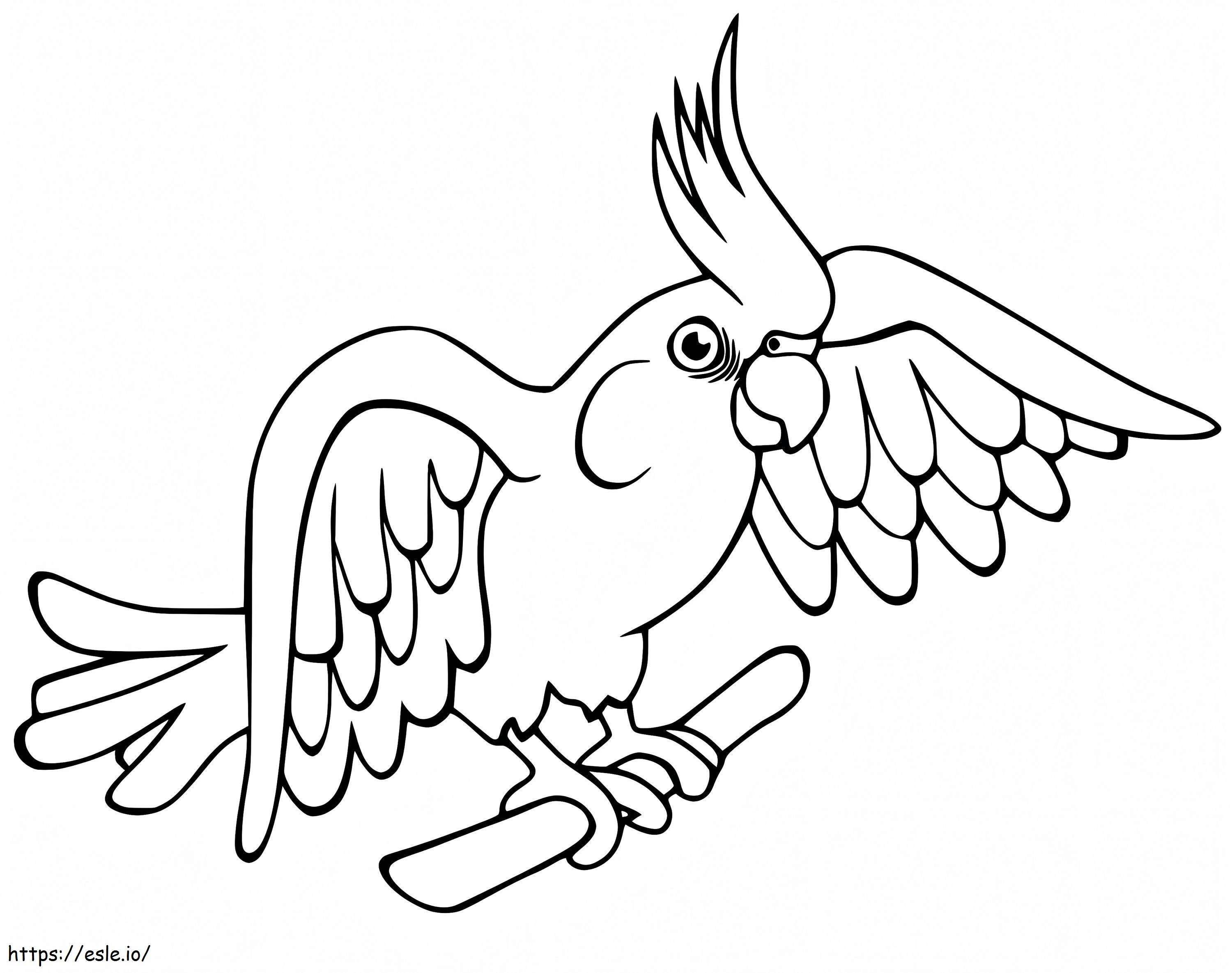 Cockatiel Berwajah Putih Gambar Mewarnai